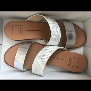 Dolce Vita - White & Silver Slippers